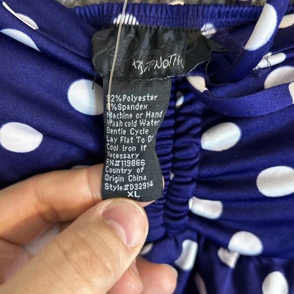 Hypnotik Womens Swim Dress Size XL Purple Polka Dot No Bottoms New Beach - Picture 5 of 7